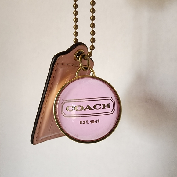 Coach Handbags - Coach Pink And Gold Sphere Orb Charm With Pink Hang Tag, EUC